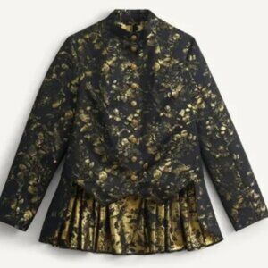 NWT KATE MOSS METALLIC JACQUARD TOP X KATE MOSS ZARA